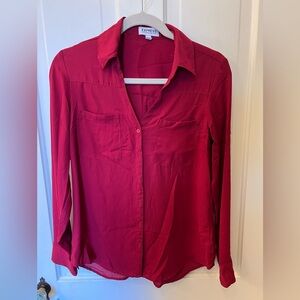 Express burgundy Portofino blouse